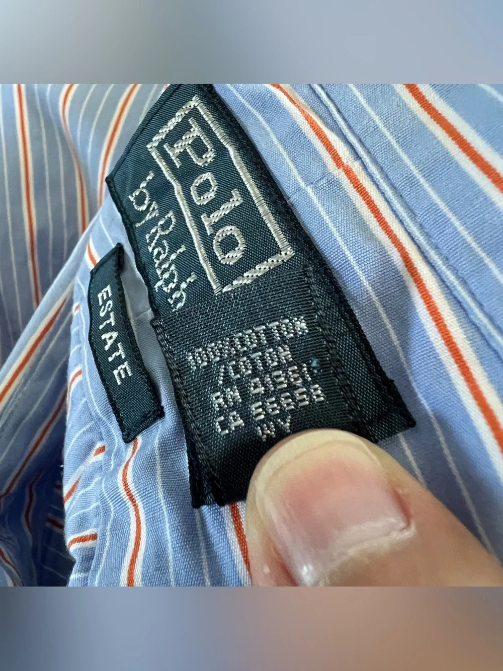 Polo Ralph Lauren Striped Button Down Shirt Preppy Old Money Western Sz 18 36/37